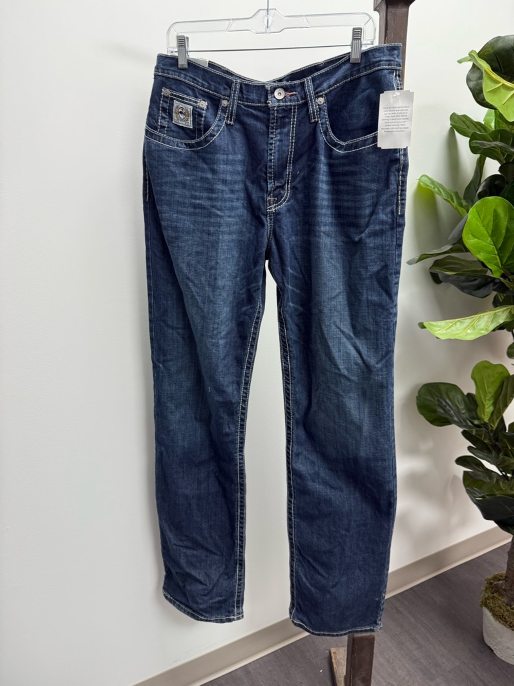 Cinch Men's Indigo Blue Straight Jeans 34x36